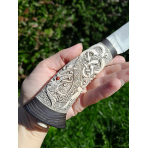 VIKING преміальний ніж ручної роботи майстра бренду BERSERK, Сталь Дамаск, 28 шарів 58-60 HRC . Photo 3